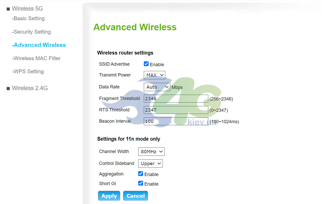 Расширенные настройки WiFi D-Link DWR-953 Расширенные настройки WiFi D-Link DWR-953